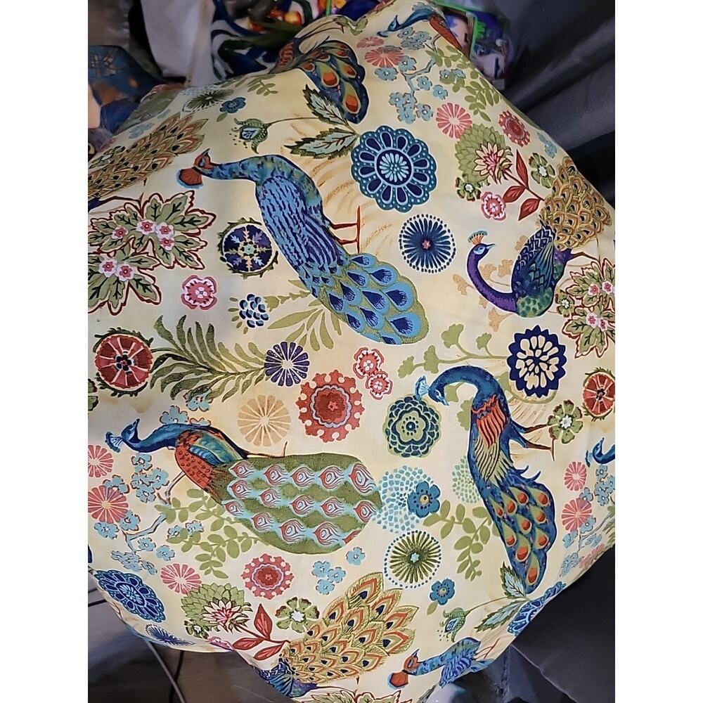 New Royal Peacock Cotton Fabric Jennifer Brinley Springs Creative 3 1/2" yards